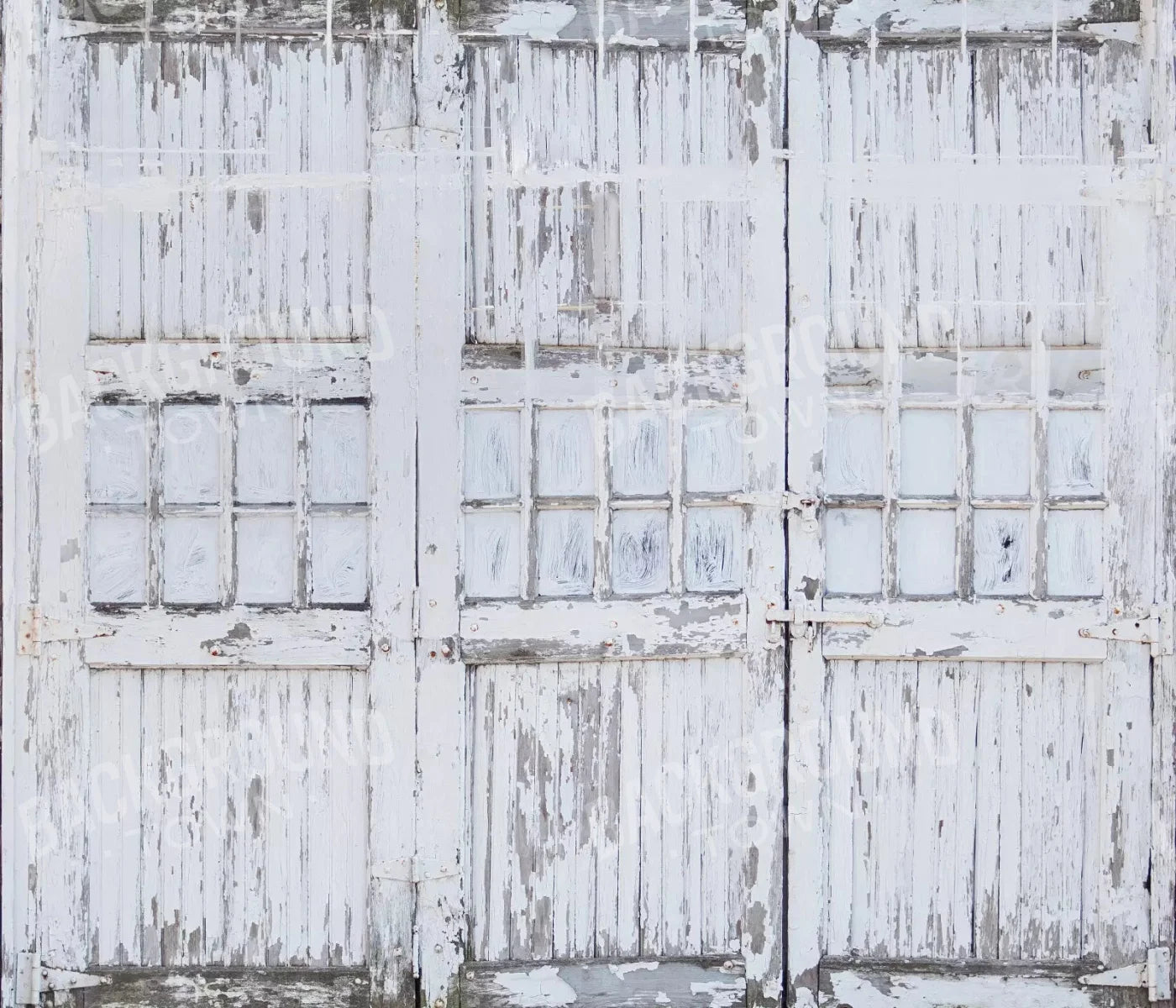 Rustic White Doors 12X10 Ultracloth ( 144 X 120 Inch ) Backdrop