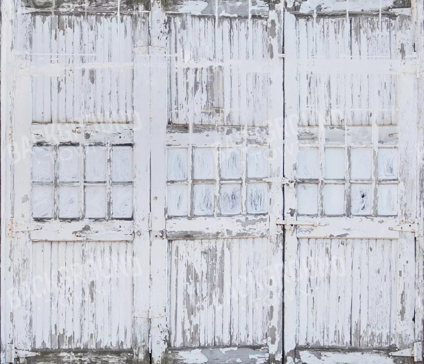 Rustic White Doors 12X10 Ultracloth ( 144 X 120 Inch ) Backdrop
