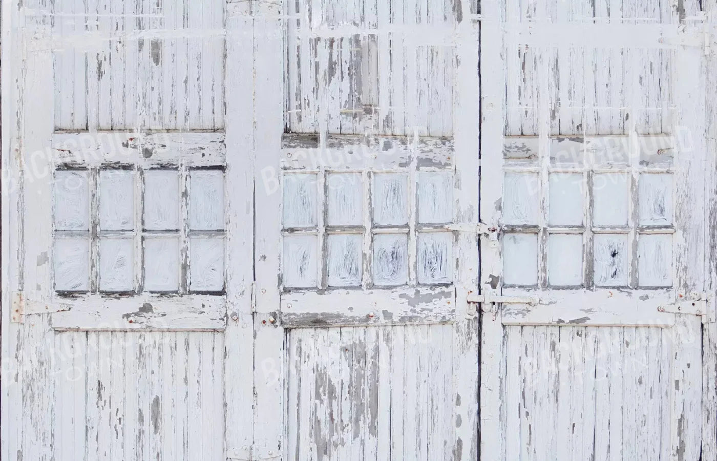 Rustic White Doors 12X8 Ultracloth ( 144 X 96 Inch ) Backdrop