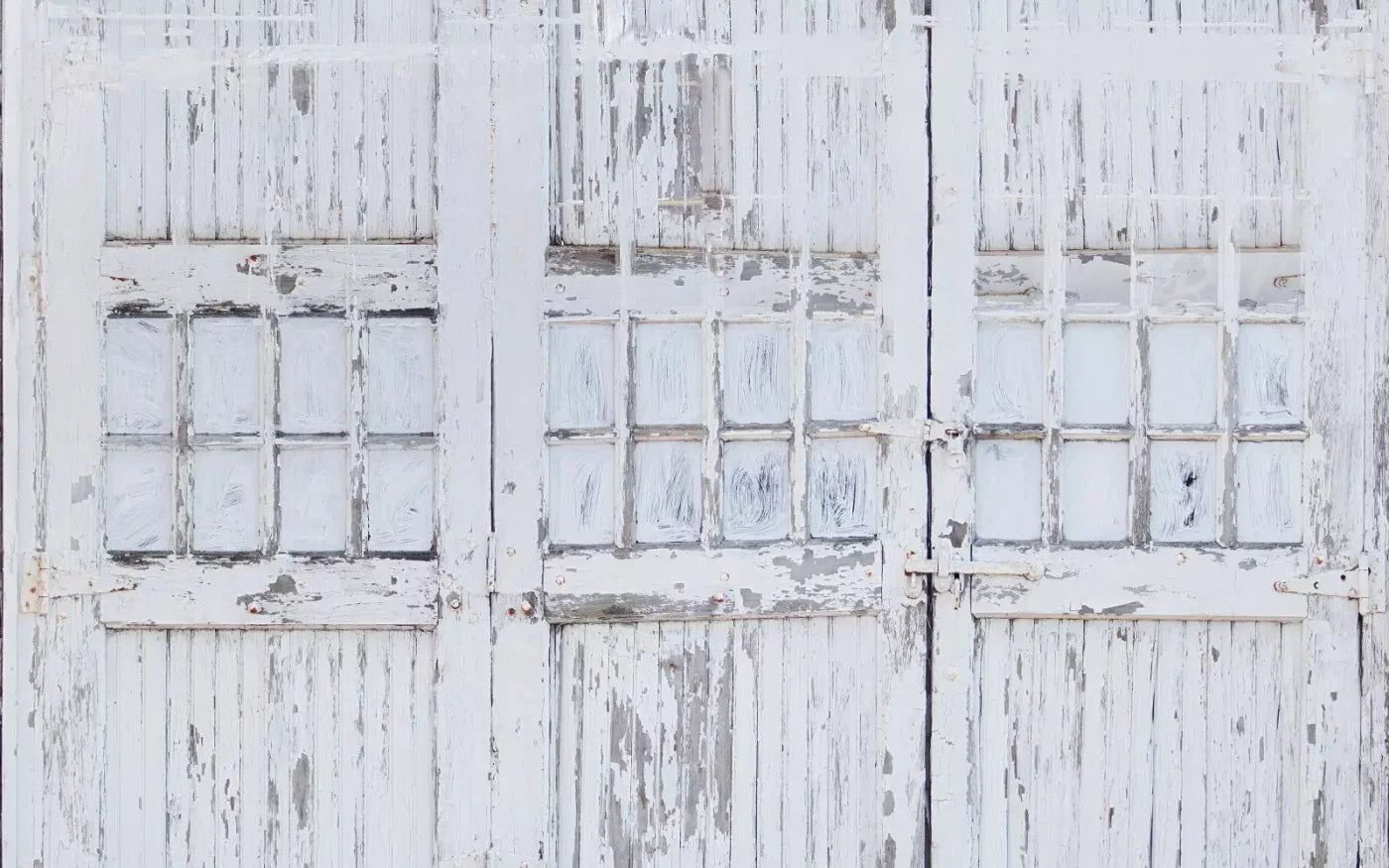 Rustic White Doors 14X9 Ultracloth ( 168 X 108 Inch ) Backdrop