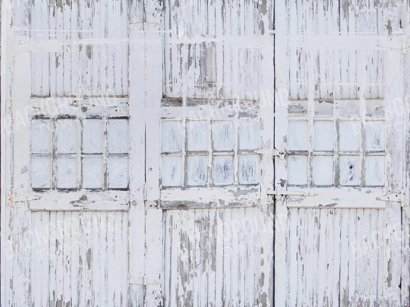 Rustic White Doors 7X5 Ultracloth ( 84 X 60 Inch ) Backdrop