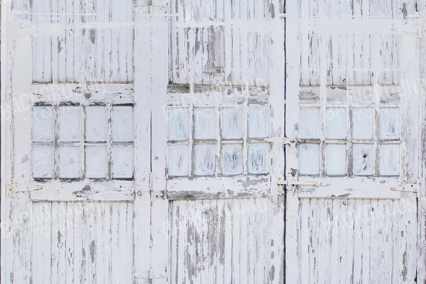 Rustic White Doors 8X5 Ultracloth ( 96 X 60 Inch ) Backdrop