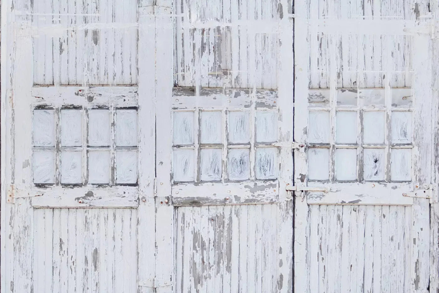 Rustic White Doors 8X5 Ultracloth ( 96 X 60 Inch ) Backdrop