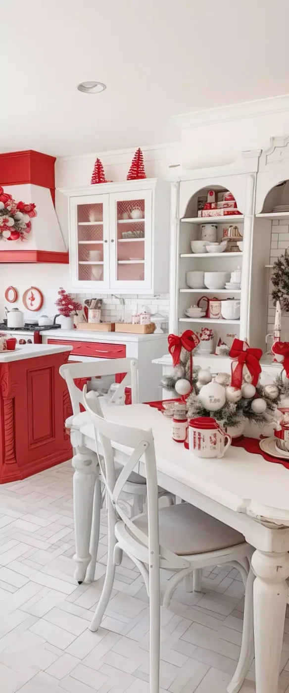 Rustic Christmas Kitchen 5’X12’ Ultracloth For Westcott X-Drop (60 X 144 Inch) Backdrop