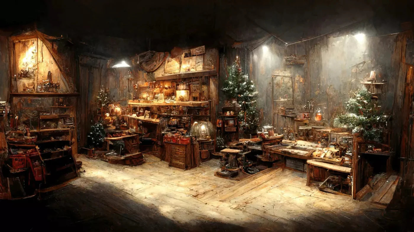 Santas Workshop 14X8 Ultracloth ( 168 X 96 Inch ) Backdrop