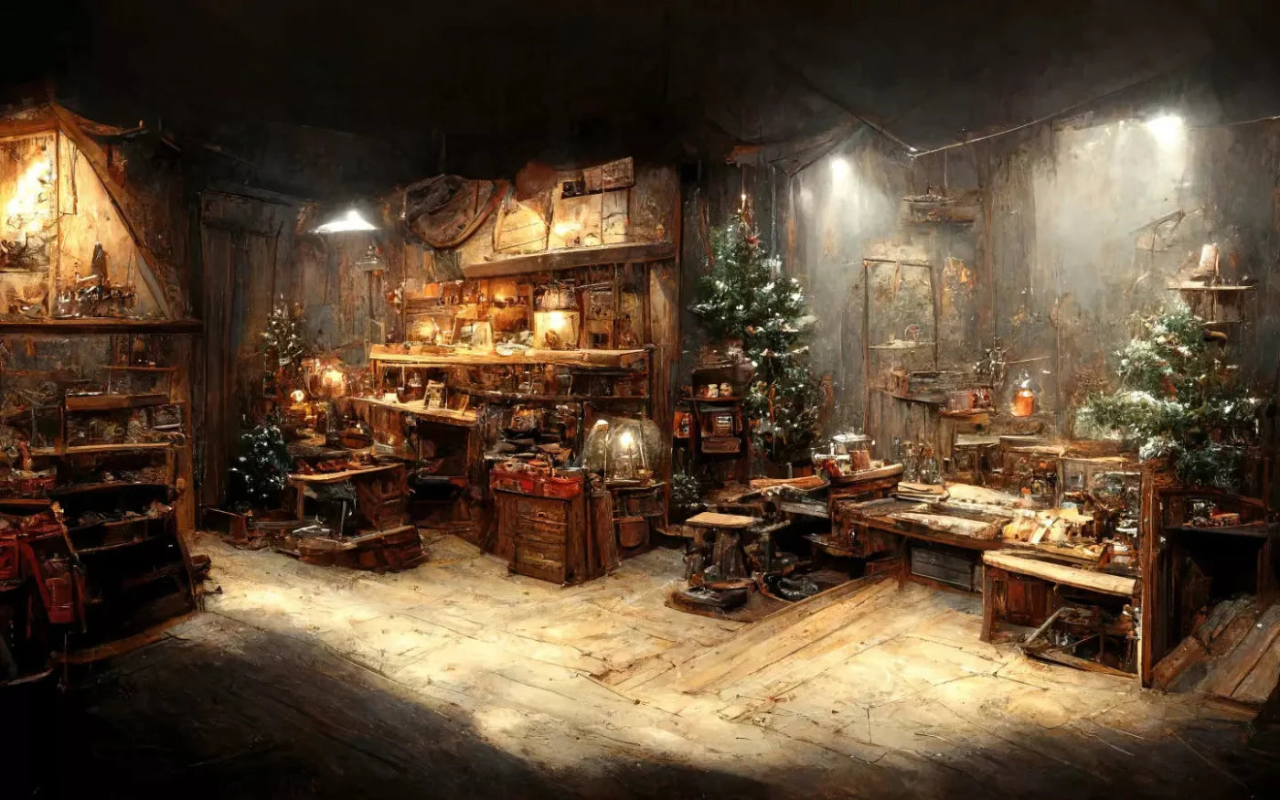 Santas Workshop 14X9 Ultracloth ( 168 X 108 Inch ) Backdrop