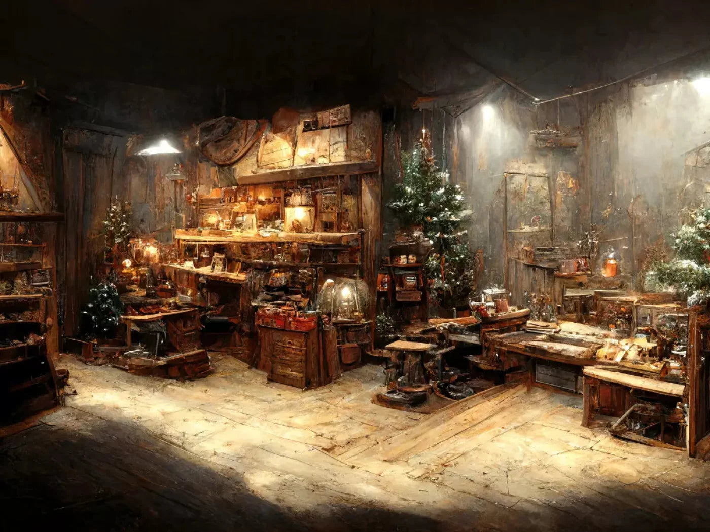 Santas Workshop 7X5 Ultracloth ( 84 X 60 Inch ) Backdrop