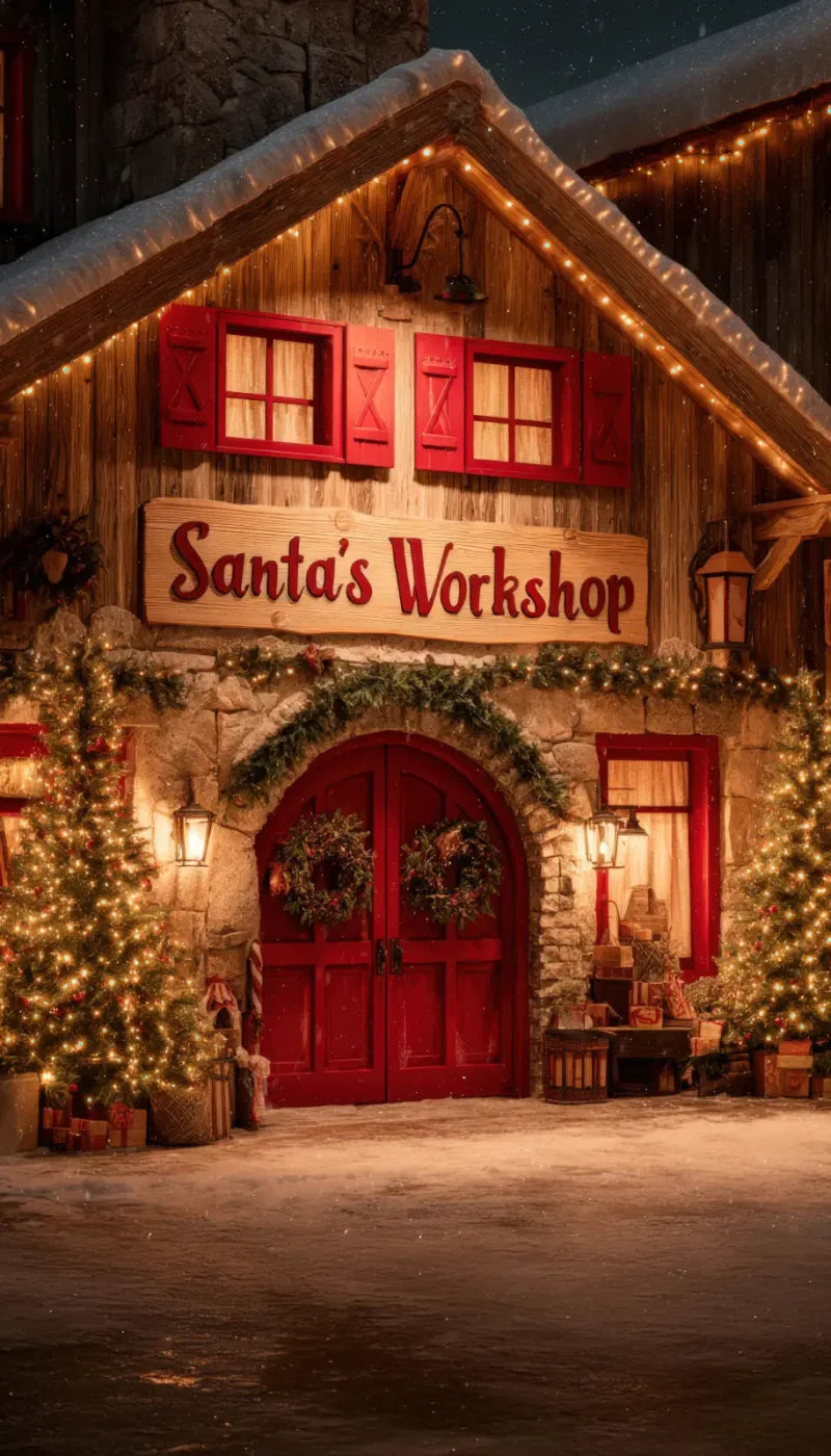 Santas Workshop Backdrop