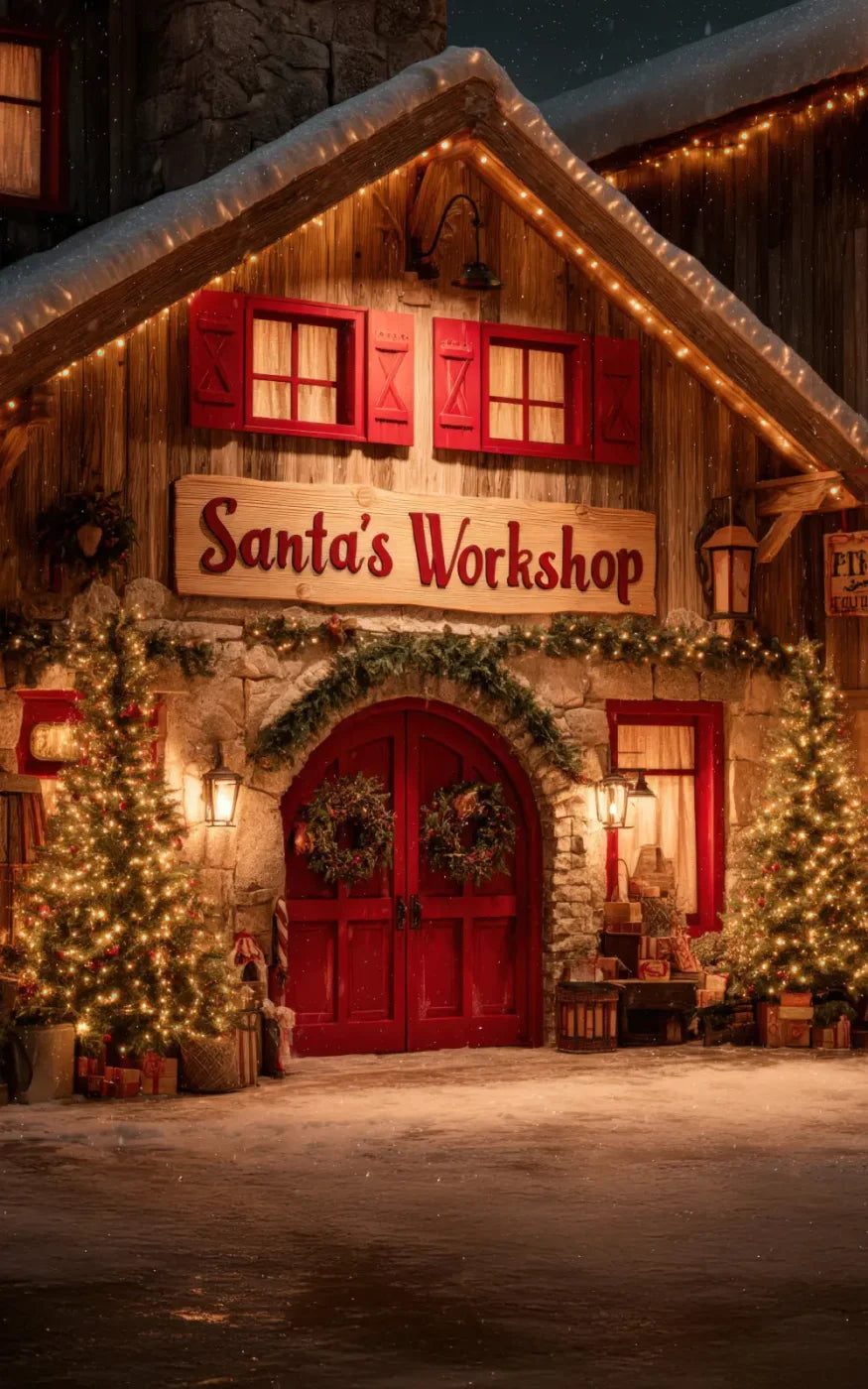 Santas Workshop Backdrop