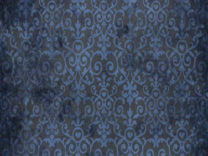 Sapphire Damask 10X8 Fleece ( 120 X 96 Inch ) Backdrop