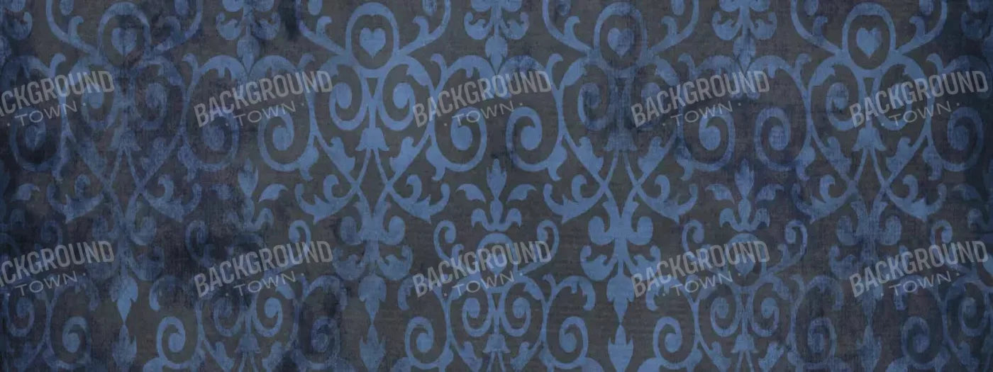Sapphire Damask 20X8 Ultracloth ( 240 X 96 Inch ) Backdrop