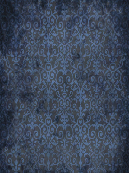 Sapphire Damask 5X68 Fleece ( 60 X 80 Inch ) Backdrop