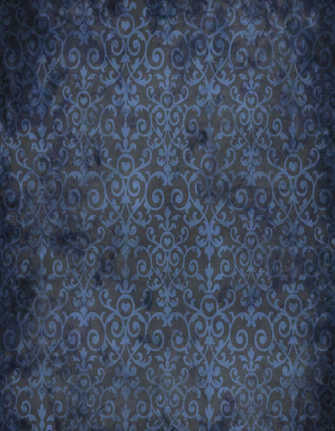 Sapphire Damask 6X8 Fleece ( 72 X 96 Inch ) Backdrop