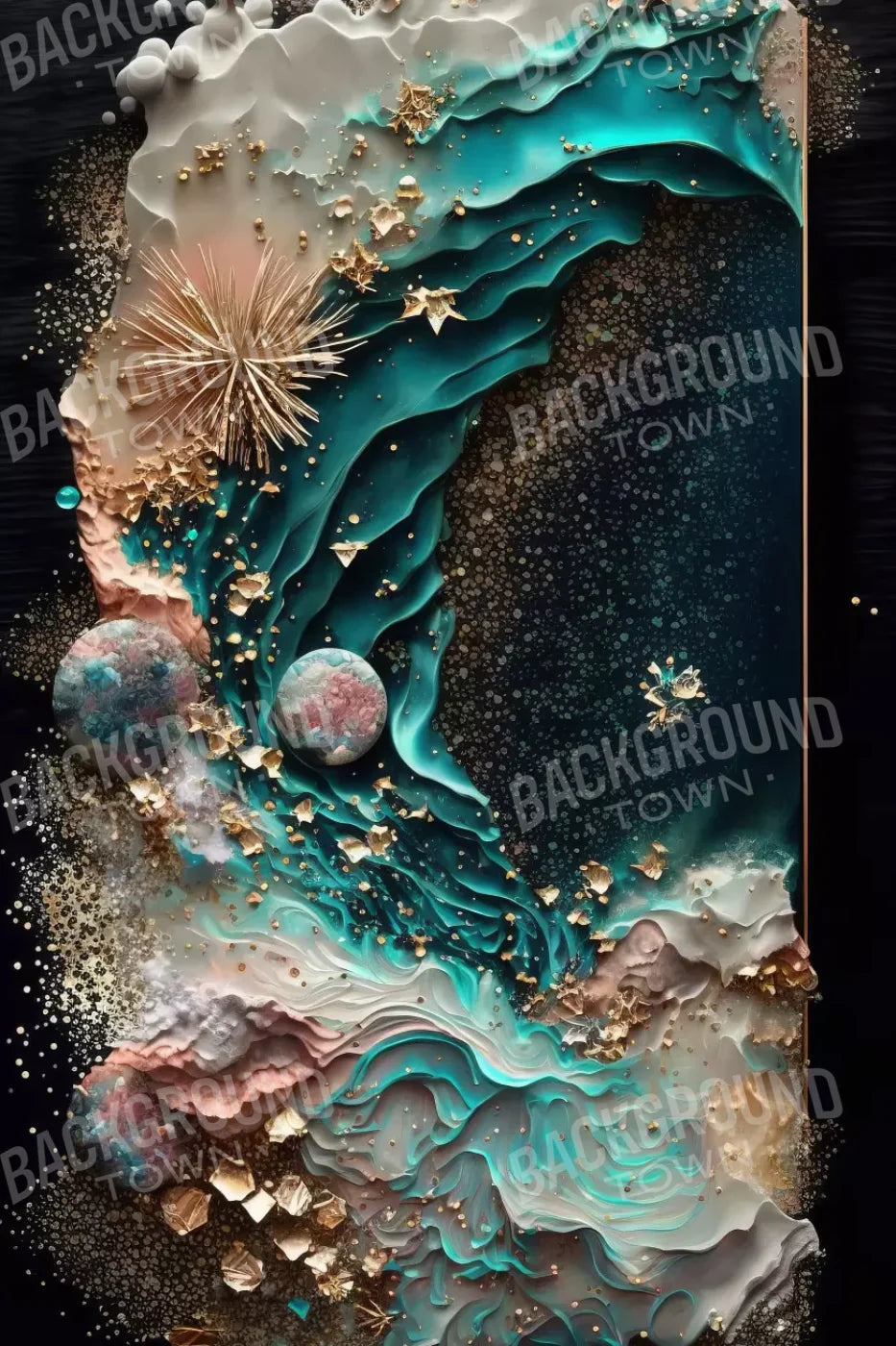 Seaside Abstract 5X8 Ultracloth ( 60 X 96 Inch ) Backdrop