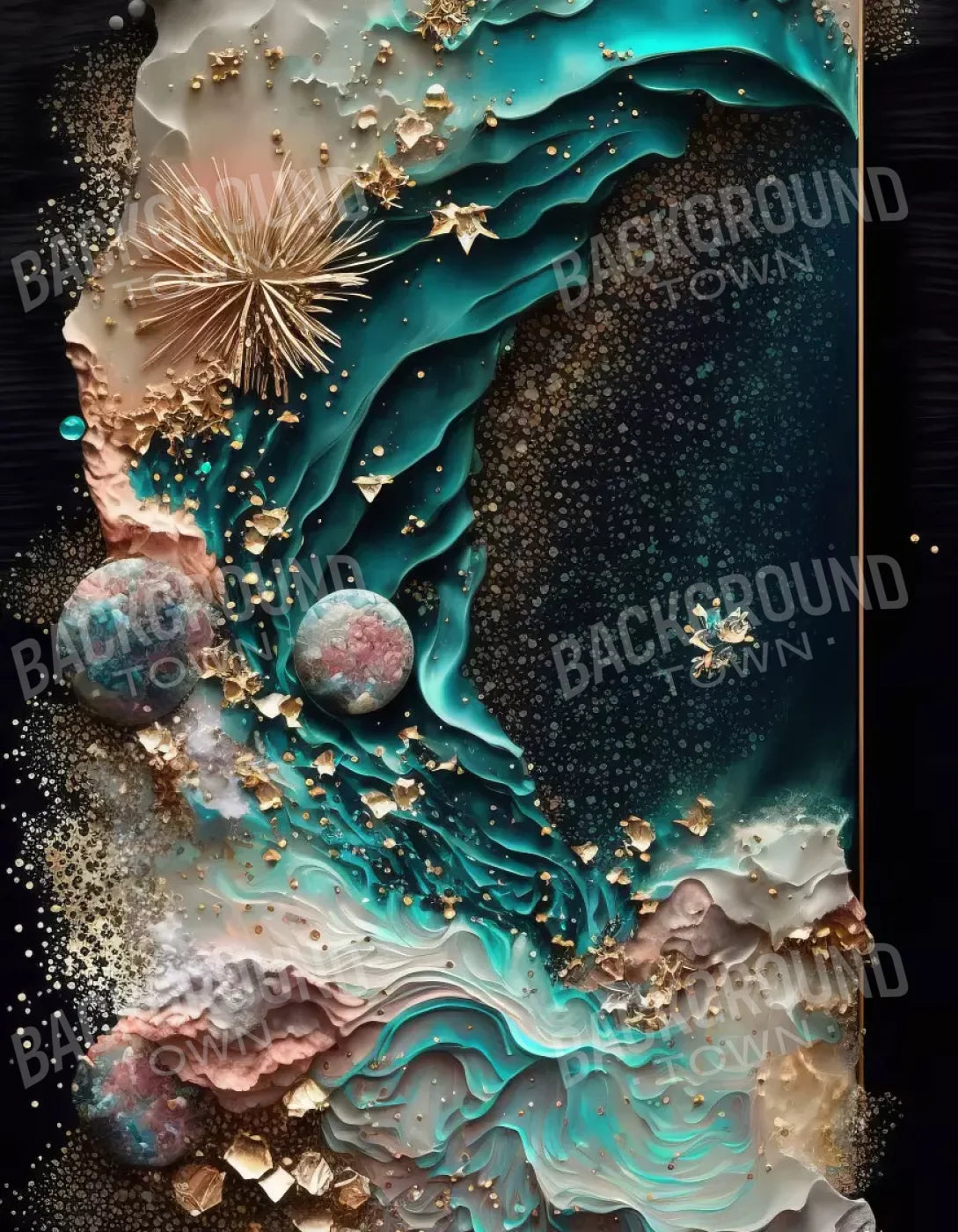 Seaside Abstract 6X8 Fleece ( 72 X 96 Inch ) Backdrop