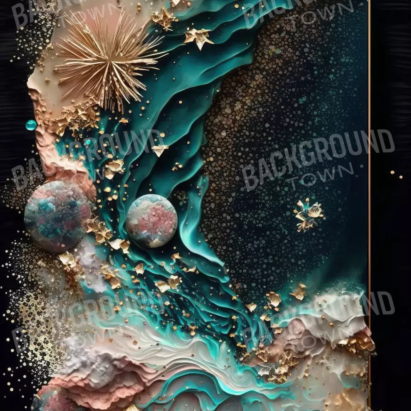 Seaside Abstract 8X8 Fleece ( 96 X Inch ) Backdrop