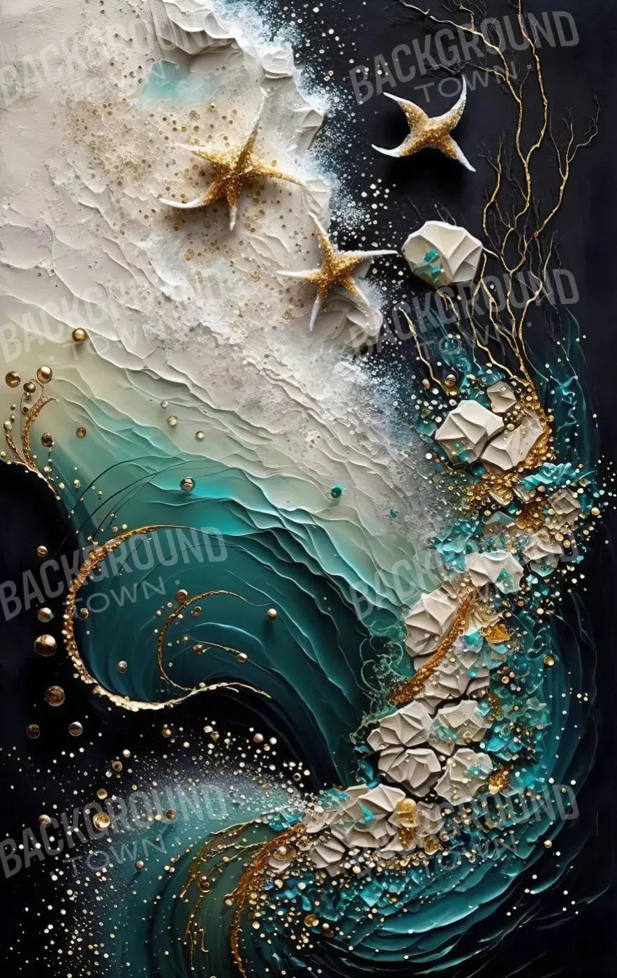 Seaside Abstract Dark 10X16 Ultracloth ( 120 X 192 Inch ) Backdrop