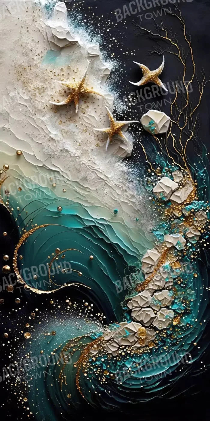 Seaside Abstract Dark 10X20 Ultracloth ( 120 X 240 Inch ) Backdrop