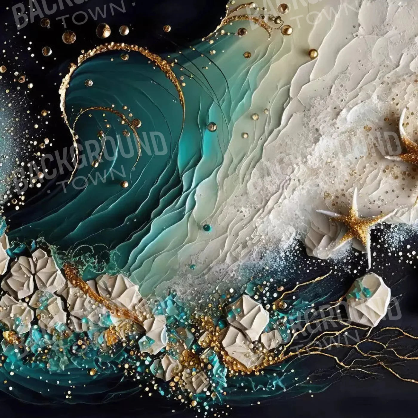 Seaside Abstract Dark H 10X10 Ultracloth ( 120 X Inch ) Backdrop