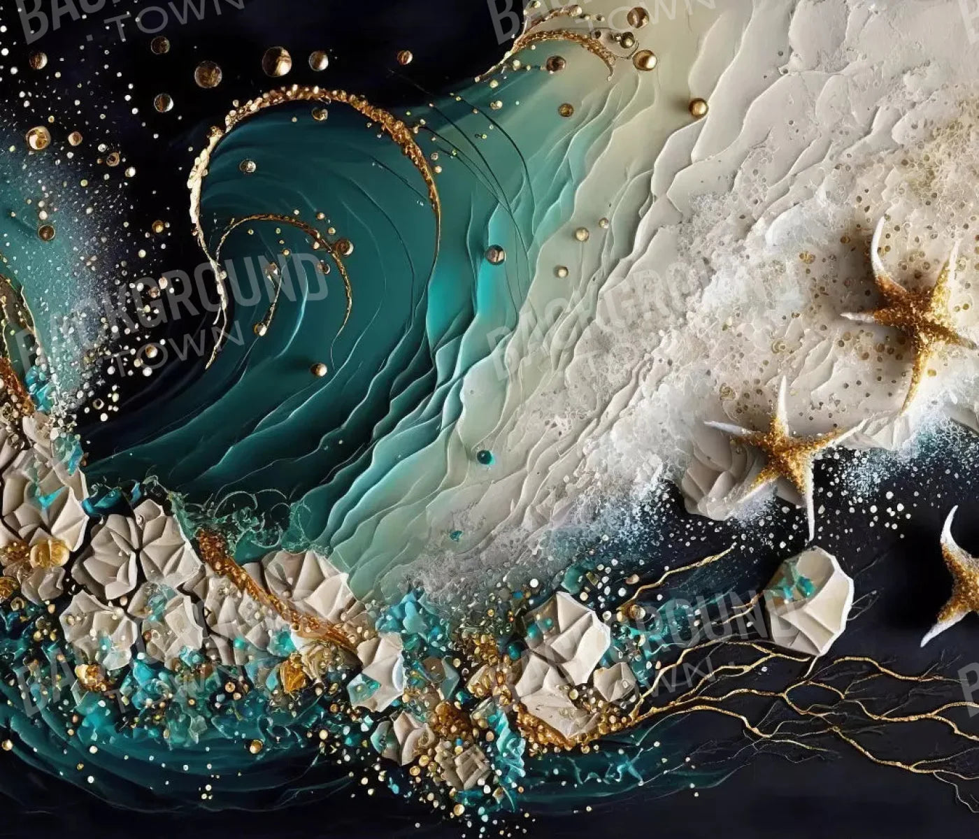 Seaside Abstract Dark H 12X10 Ultracloth ( 144 X 120 Inch ) Backdrop