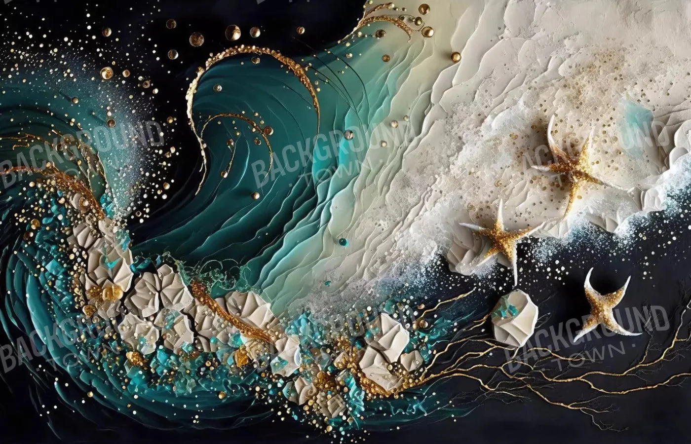 Seaside Abstract Dark H 12X8 Ultracloth ( 144 X 96 Inch ) Backdrop