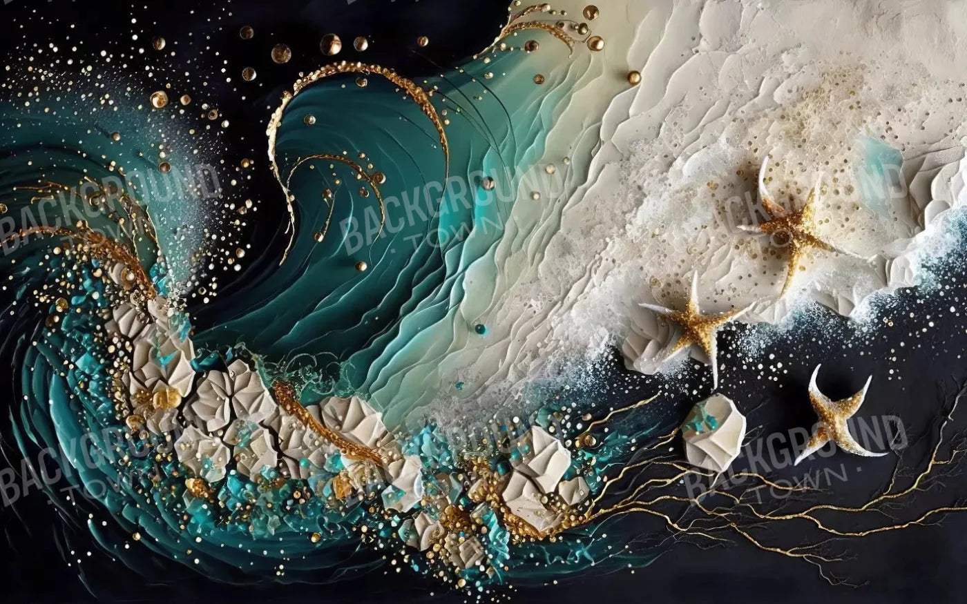 Seaside Abstract Dark H 14X9 Ultracloth ( 168 X 108 Inch ) Backdrop