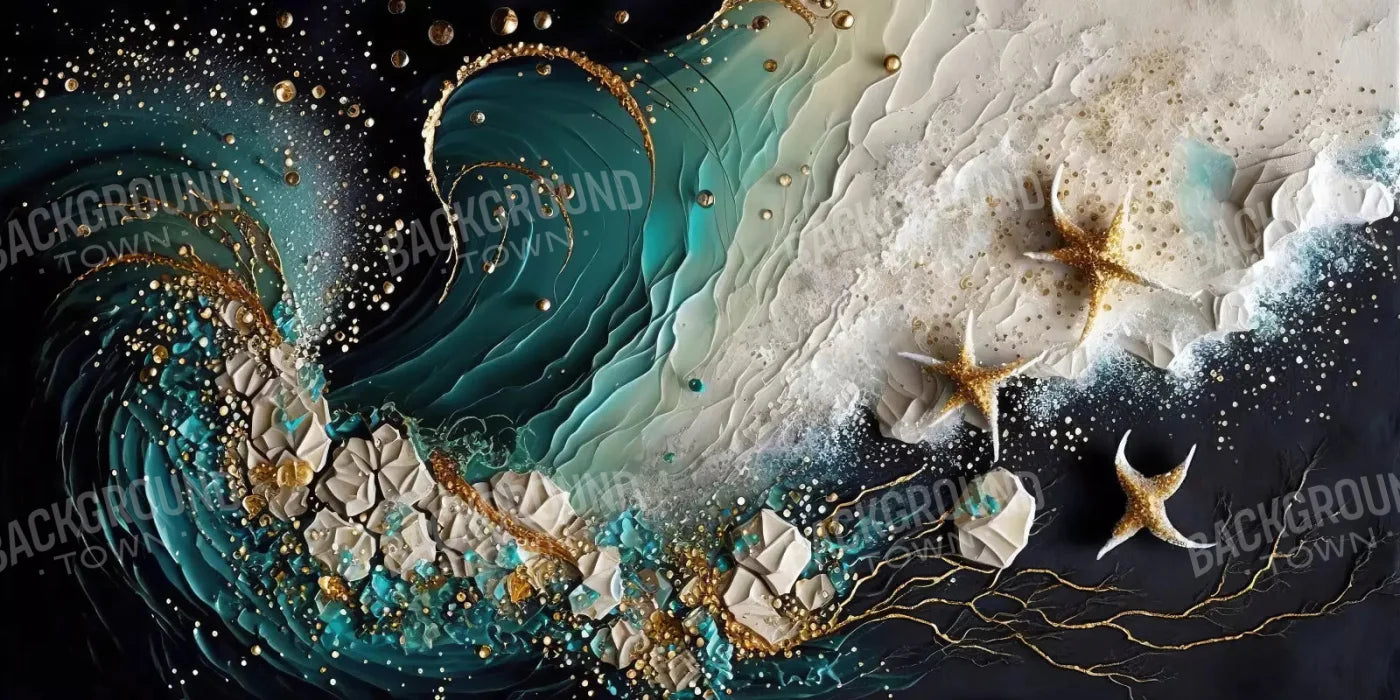 Seaside Abstract Dark H 20X10 Ultracloth ( 240 X 120 Inch ) Backdrop