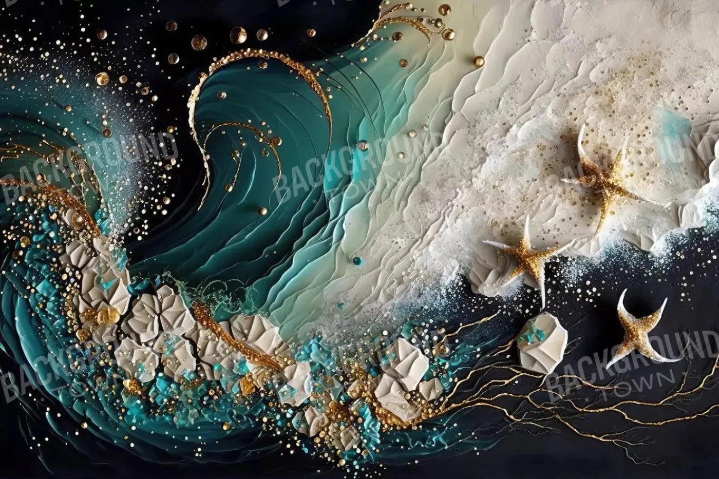 Seaside Abstract Dark H 8X5 Ultracloth ( 96 X 60 Inch ) Backdrop