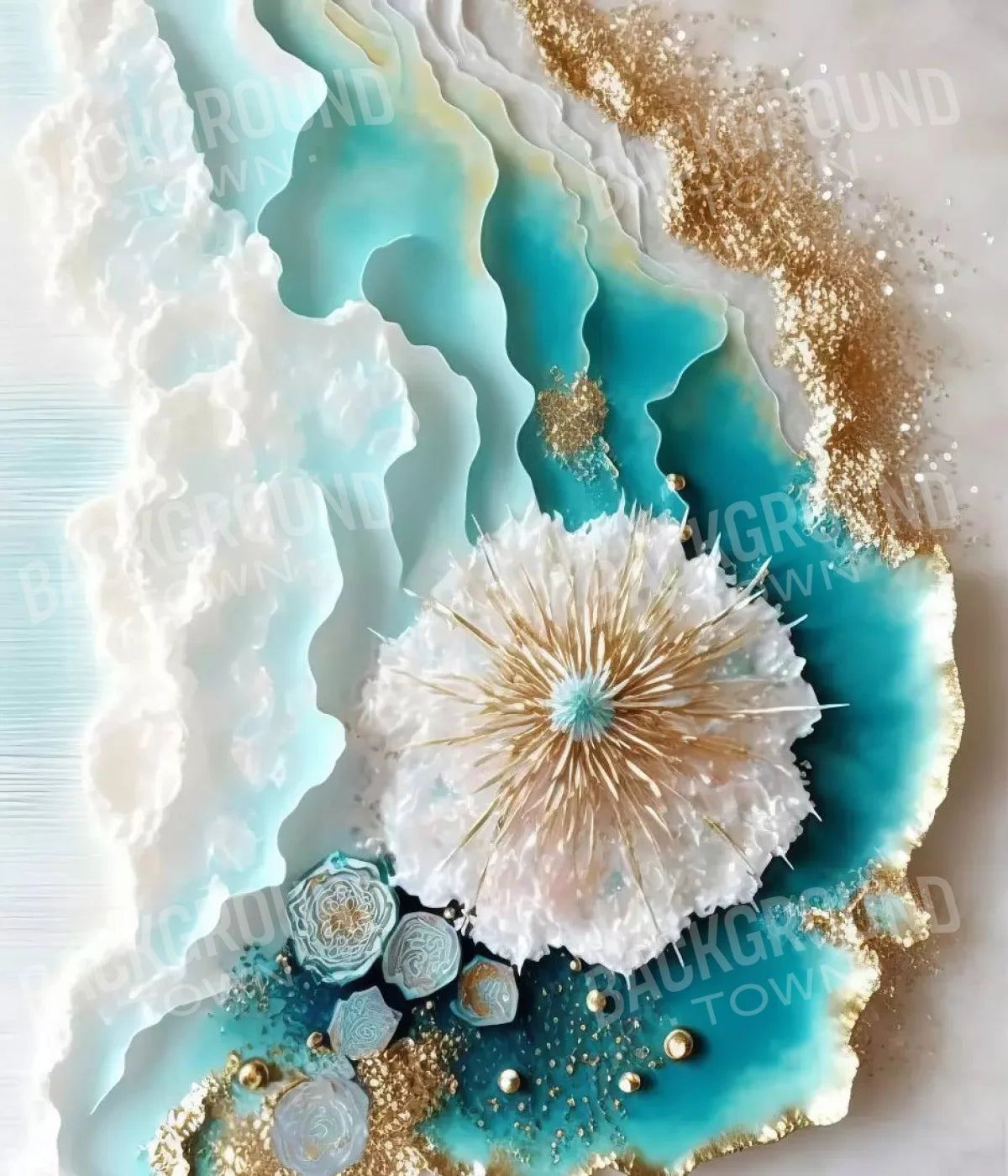 Seaside Abstract Light 10X12 Ultracloth ( 120 X 144 Inch ) Backdrop