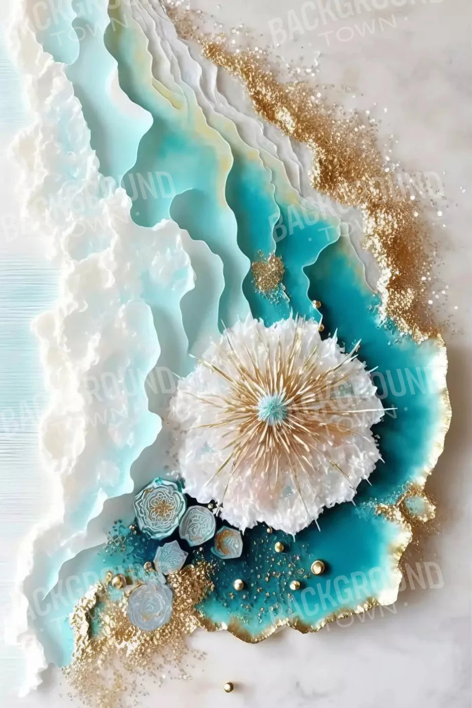 Seaside Abstract Light 5X8 Ultracloth ( 60 X 96 Inch ) Backdrop