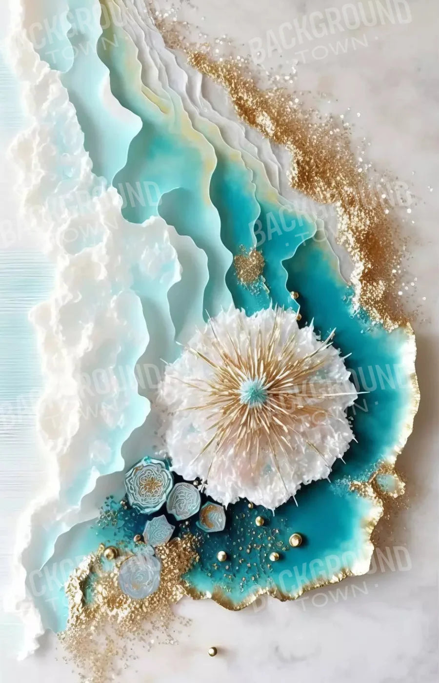 Seaside Abstract Light 8X12 Ultracloth ( 96 X 144 Inch ) Backdrop