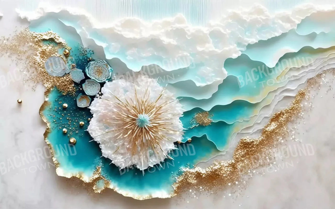 Seaside Abstract Light H 14X9 Ultracloth ( 168 X 108 Inch ) Backdrop