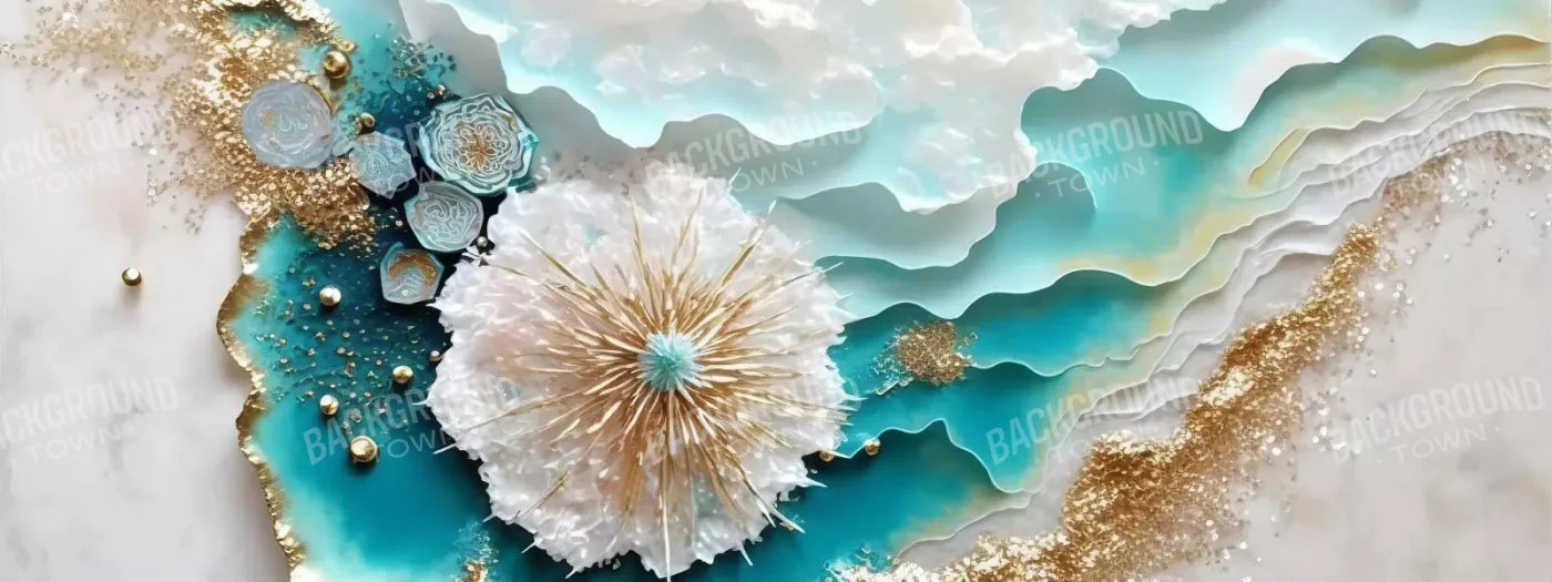 Seaside Abstract Light H 20X8 Ultracloth ( 240 X 96 Inch ) Backdrop