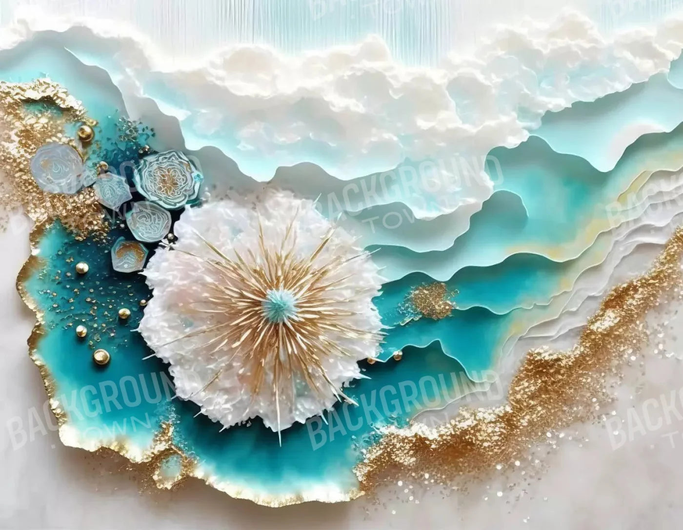 Seaside Abstract Light H 8X6 Fleece ( 96 X 72 Inch ) Backdrop