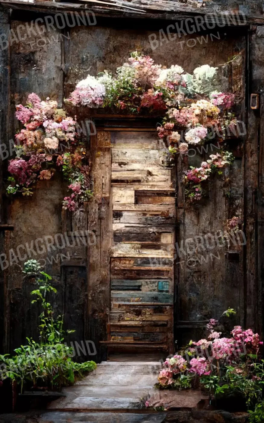 Secluded Pink Flowers 5’X8’ Ultracloth (60 X 96 Inch) Backdrop