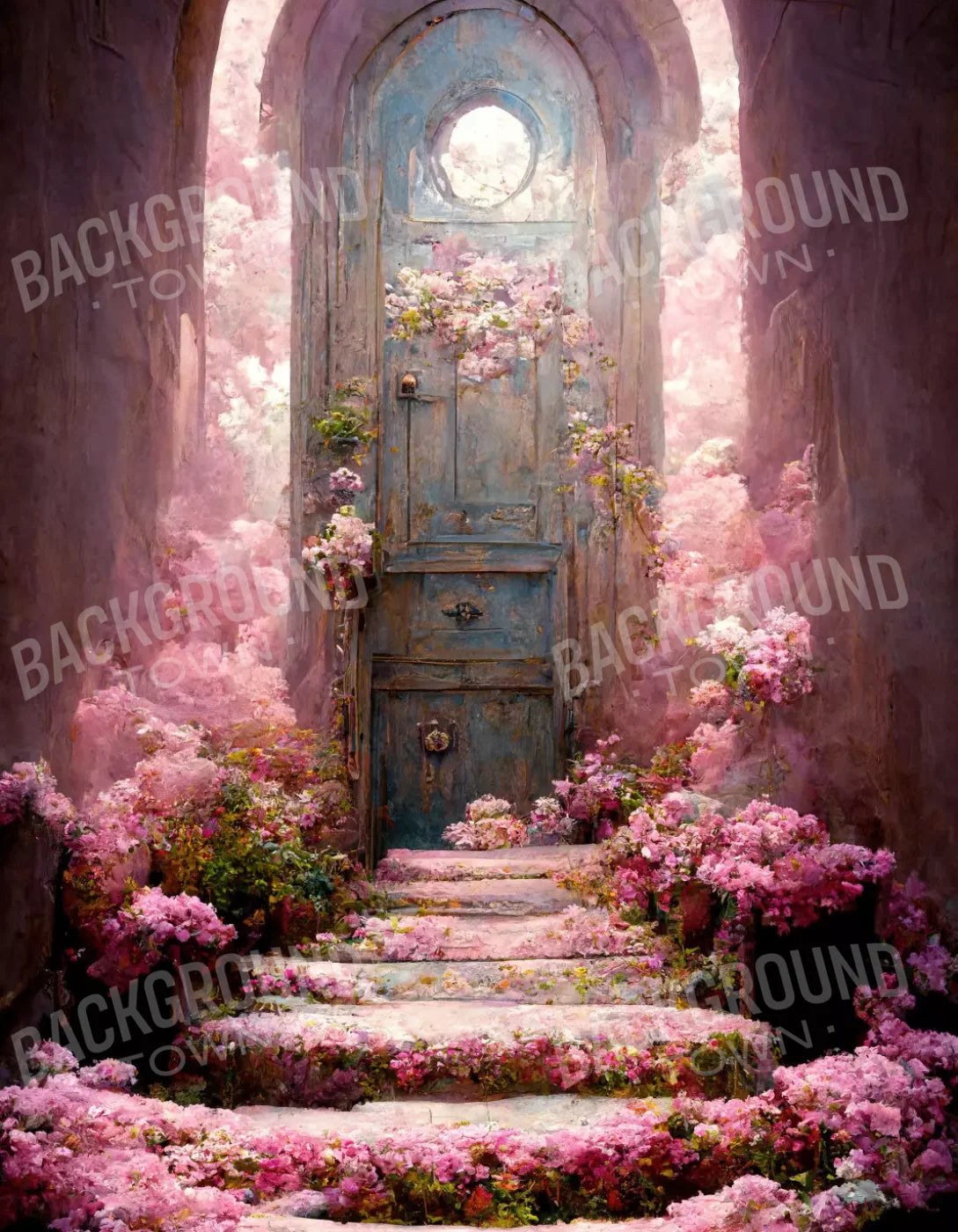 Secret Garden Arch L 6X8 Fleece ( 72 X 96 Inch ) Backdrop