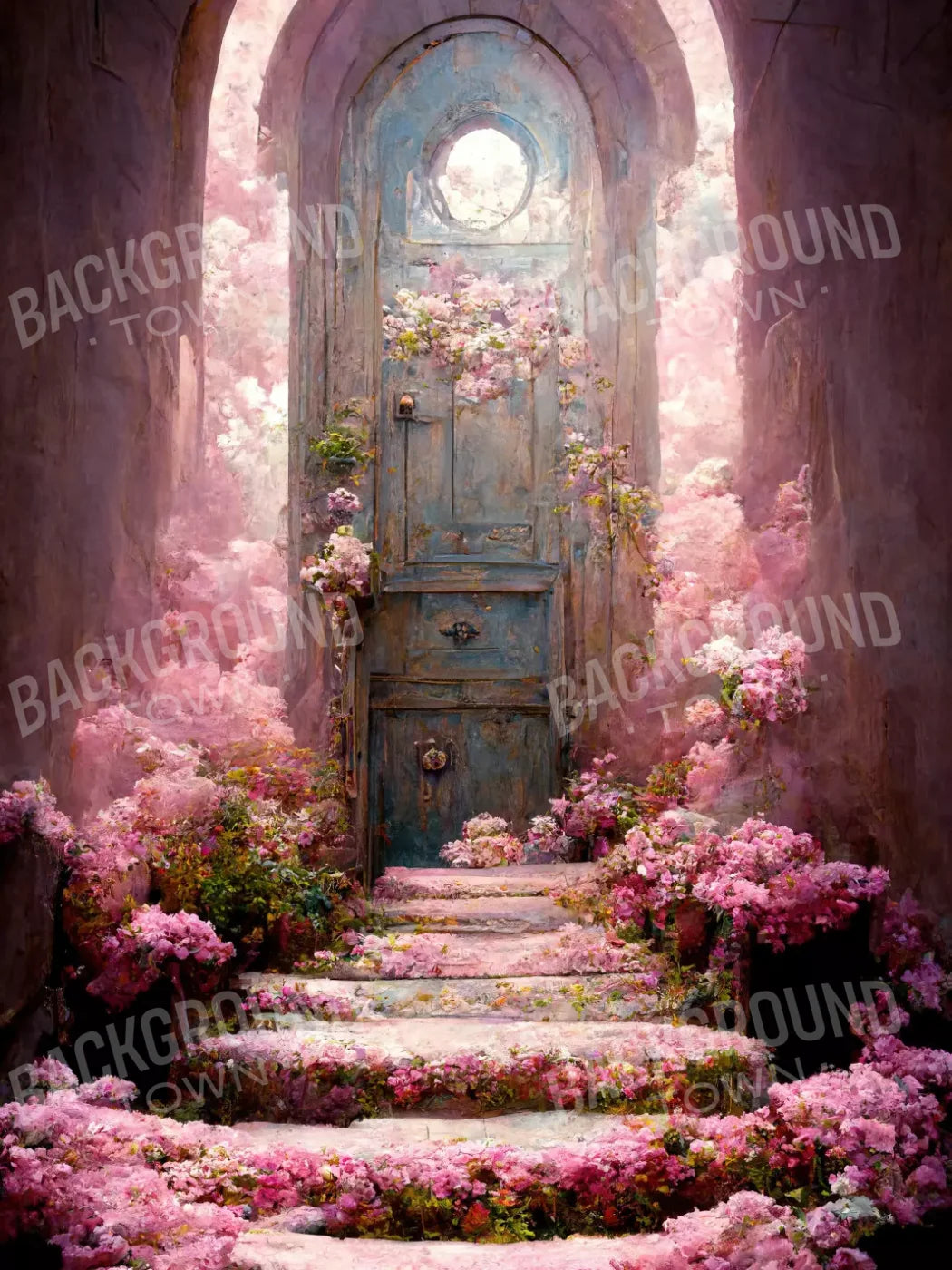 Secret Garden Arch L 8X10 Fleece ( 96 X 120 Inch ) Backdrop