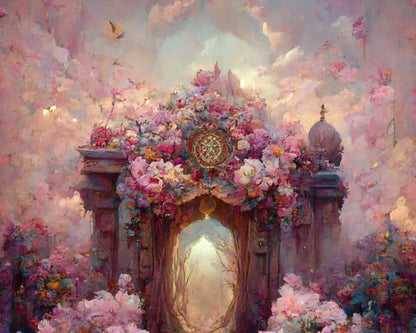 Secret Garden Entrance 10’X8’ Fleece (120 X 96 Inch) Backdrop