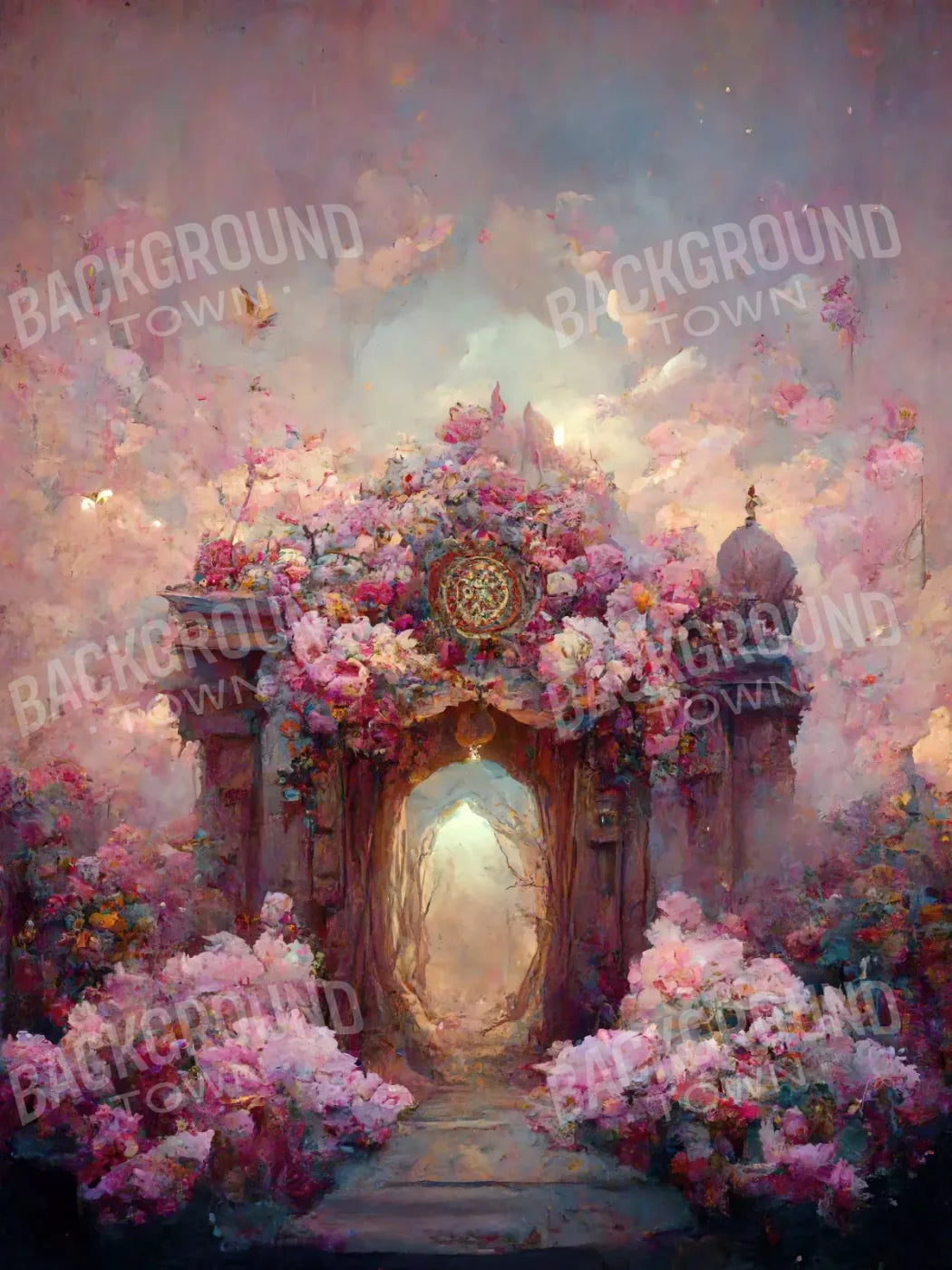 Secret Garden Entrance 6’X8’ Fleece (72 X 96 Inch) Backdrop