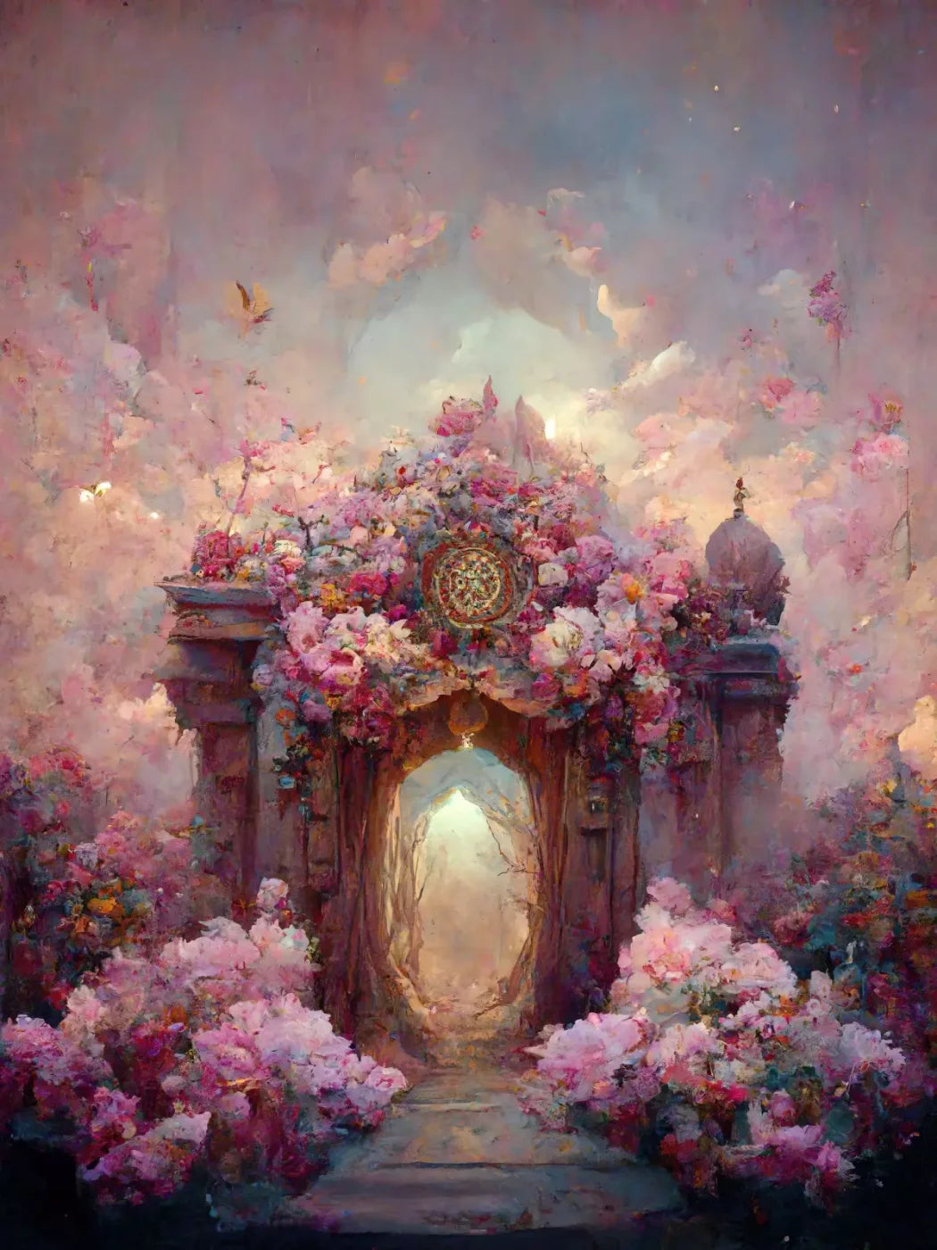 Secret Garden Entrance 6’X8’ Fleece (72 X 96 Inch) Backdrop
