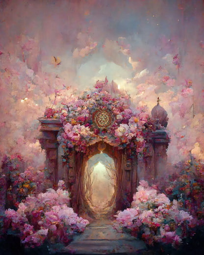 Secret Garden Entrance 8’X10’ Fleece (96 X 120 Inch) Backdrop
