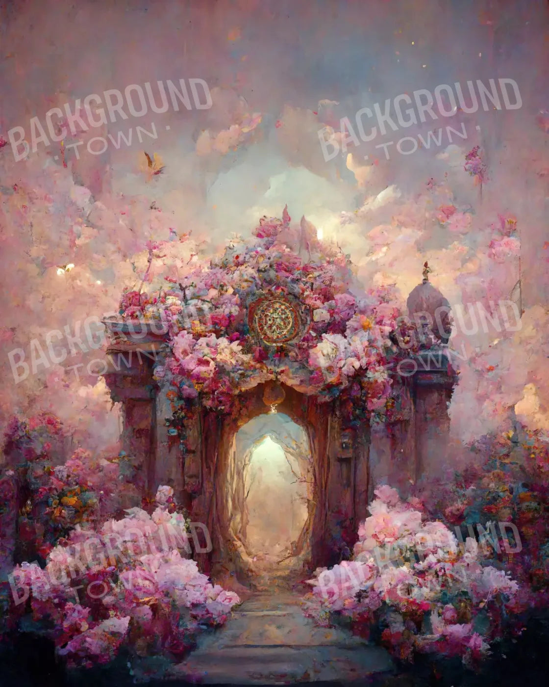 Secret Garden Entrance 8’X10’ Fleece (96 X 120 Inch) Backdrop