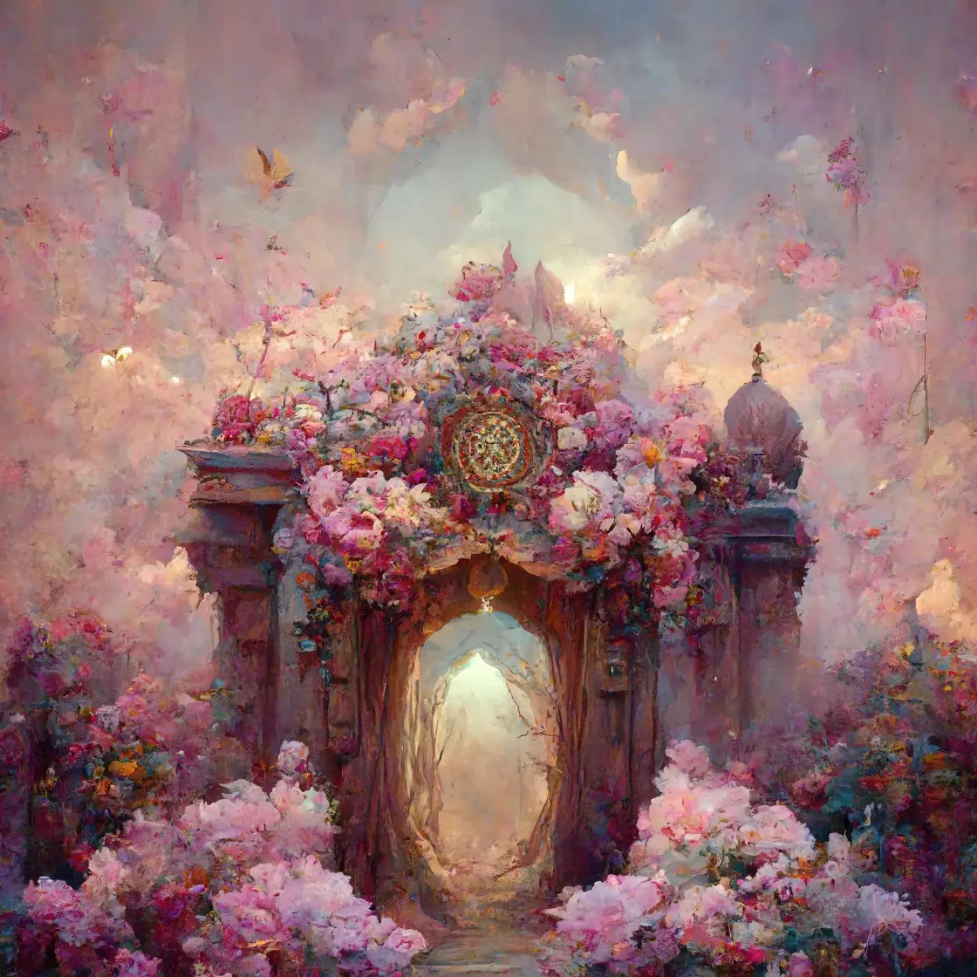 Secret Garden Entrance 8’X8’ Fleece (96 X Inch) Backdrop