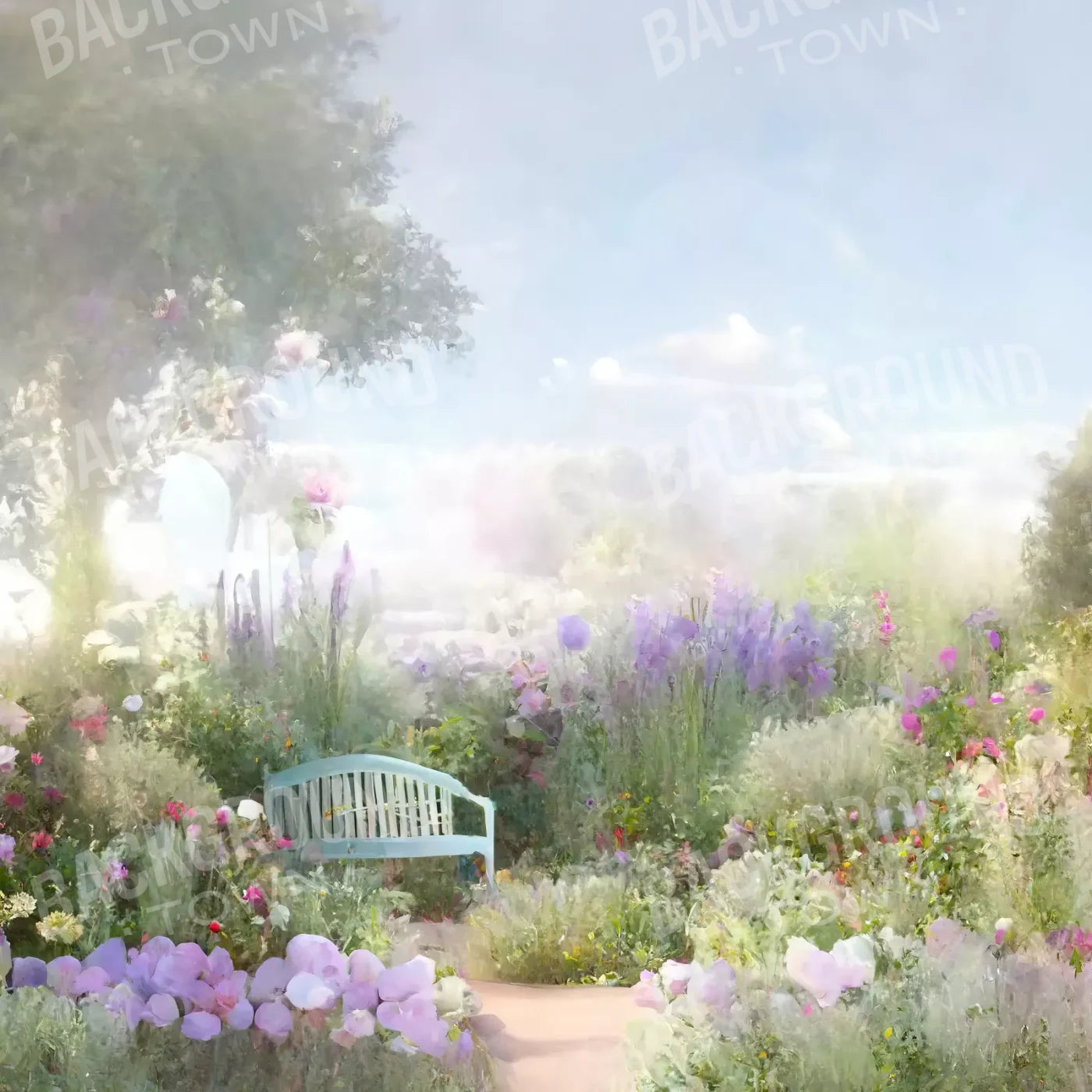 Secret Garden I 8X8 Fleece ( 96 X Inch ) Backdrop