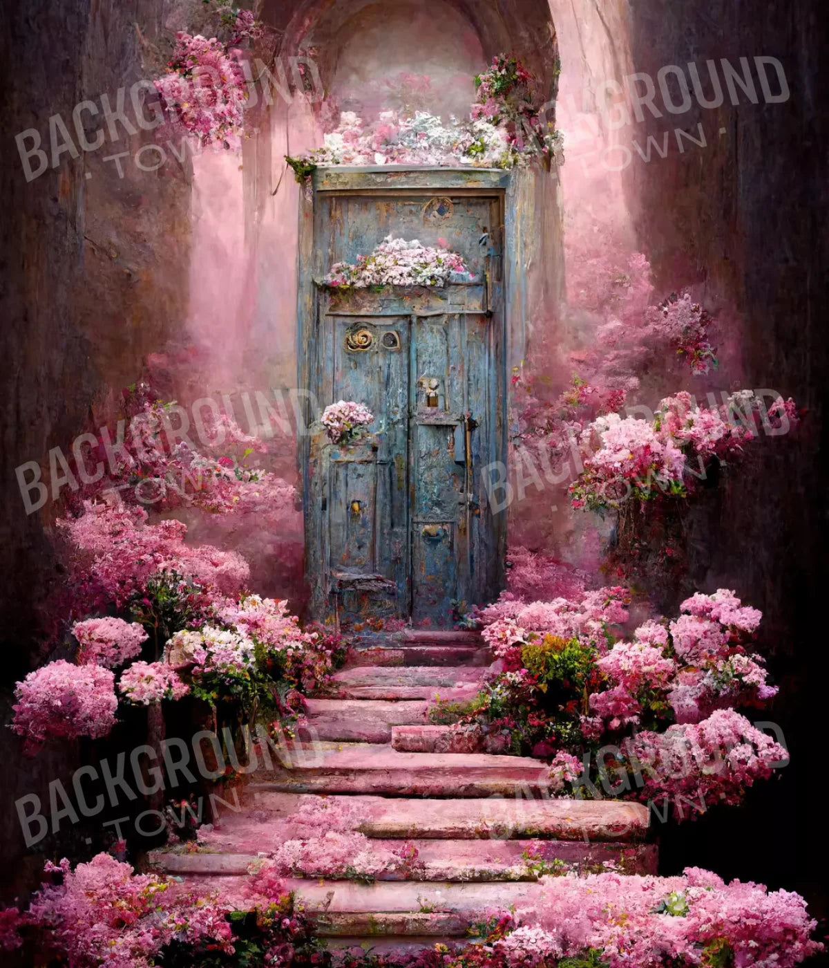 Secret Pink Garden 10X12 Ultracloth ( 120 X 144 Inch ) Backdrop