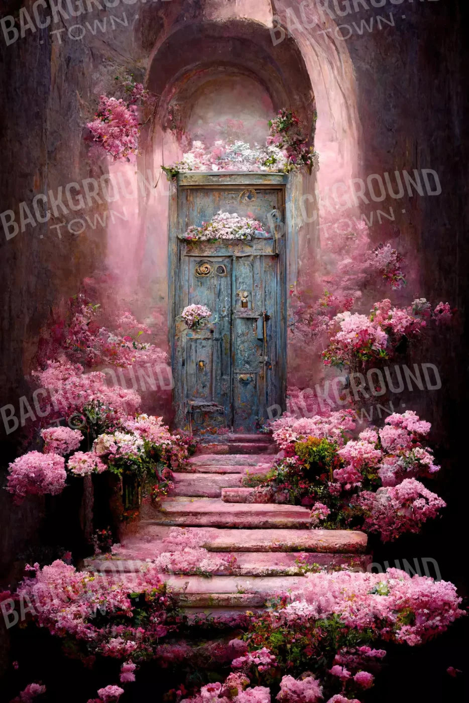 Secret Pink Garden 5X8 Ultracloth ( 60 X 96 Inch ) Backdrop
