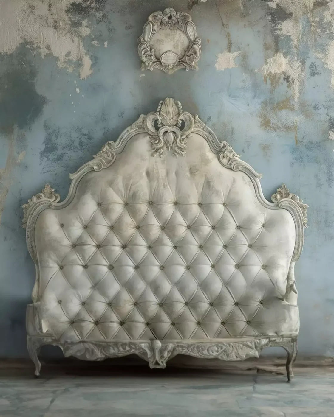 Shabby Chic Bedroom Wall 8’X10’ Fleece (96 X 120 Inch) Backdrop