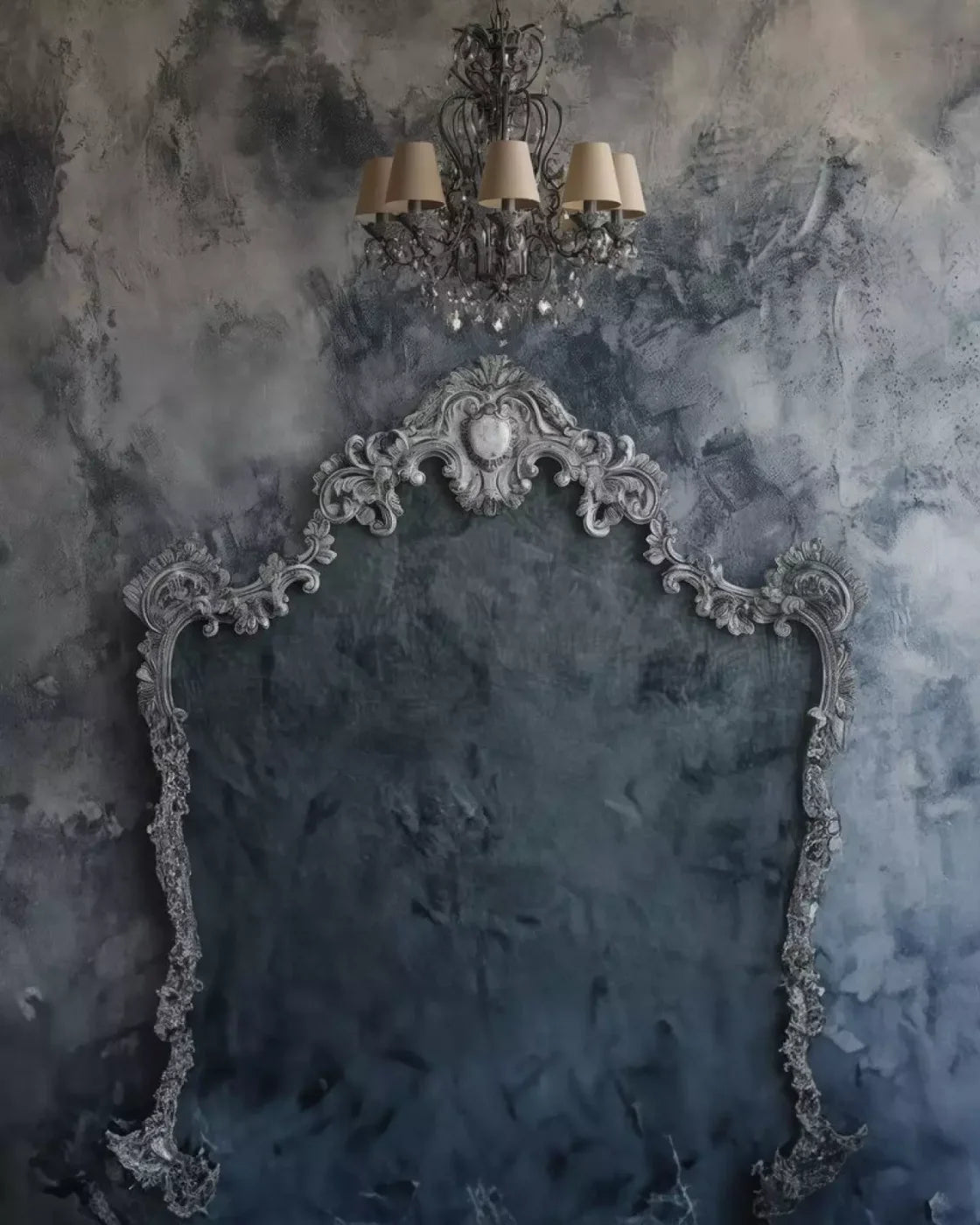 Shabby Chic Bedroom Wall I 8’X10’ Fleece (96 X 120 Inch) Backdrop