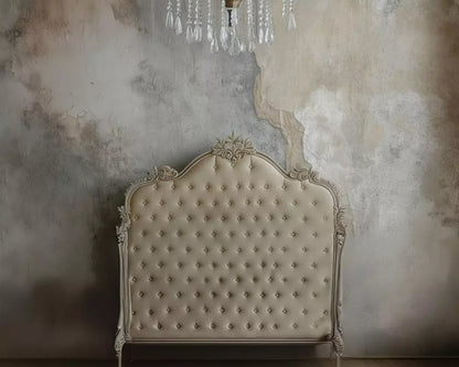 Shabby Chic Bedroom Wall Iv 10’X8’ Fleece (120 X 96 Inch) Backdrop