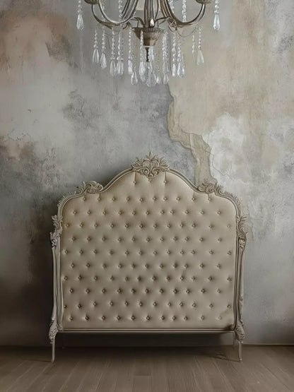 Shabby Chic Bedroom Wall Iv 5’X6’8 Fleece (60 X 80 Inch) Backdrop